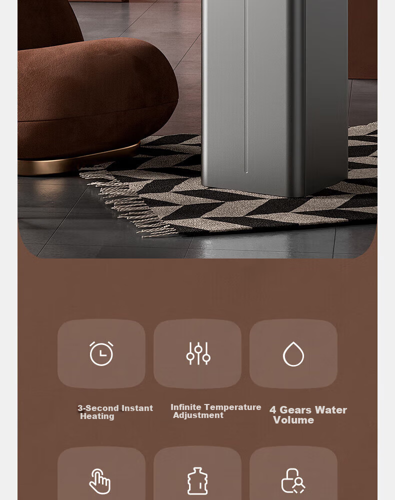 PHILIPS Tea Bar Machine, Home Upright Water Dispenser, High-End Smart Instant Hot Water Dispenser for Living Room And Office, Fully Automatic Water Filling, Rapid Heating, Suitable for Annual Meetings And Procurement ADD8141/93 3