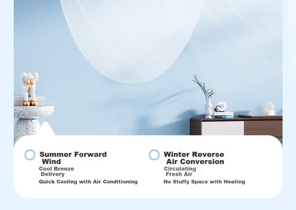 NVC Lighting Fan Light, Ceiling Fan Light for Dining Room And Bedroom, Nordic Style, High Color Rendering Index, Ultra-Thin, Variable Frequency, Simple Black Design, 42 Inches, 36 Watts 9