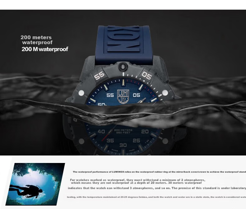 Luminox Carbon Fiber Master Automatic Mechanical Watch, Swiss Sports Waterproof 200m Men's Watch XS.3862, Mid-Autumn Festival Gift 4