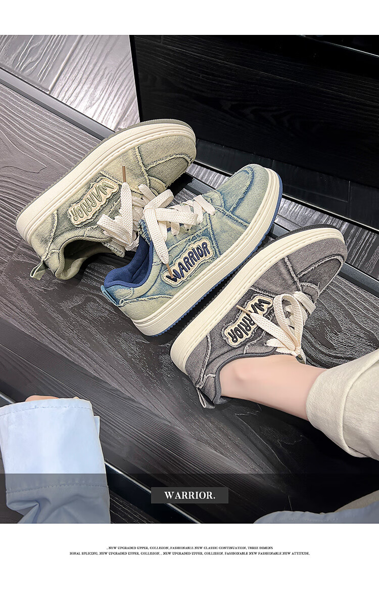 Warrior Women's 2026 Spring Autumn Fashion Sneakers Classic Versatile Retro Casual Shoes Dark Gray Size 38 19