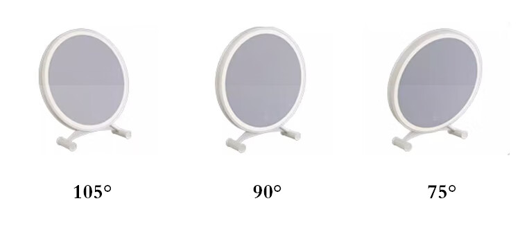 Anerya Makeup Mirror with Light, Desktop Vanity Mirror for Girls' Bedroom, Dressing Table Mirror, Student Dormitory Desktop Mirror, Instagram Style 2