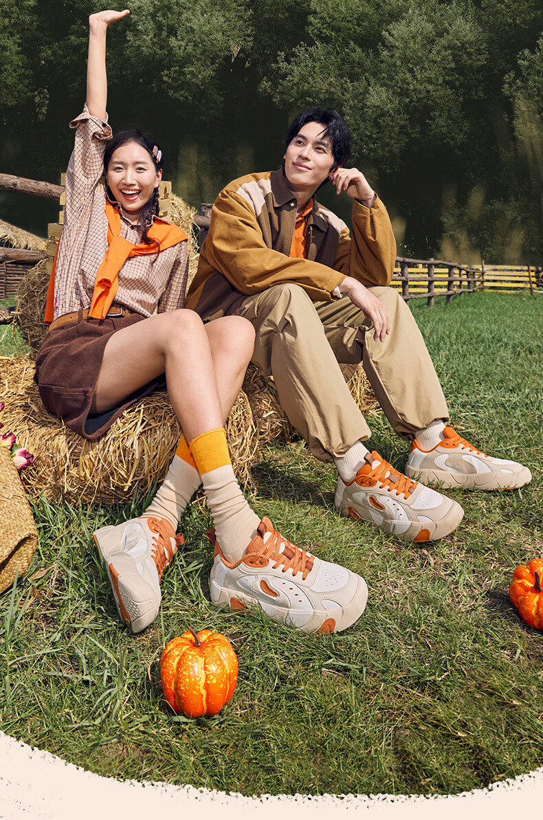 ERKE Men's Sports Shoes Casual Shoes Patchwork Classic Trendy "Pumpkin Shoes" Casual Shoes 51125301027 1