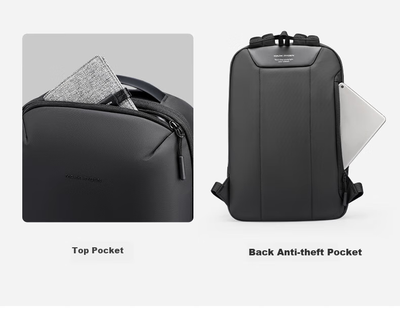 MARK RYDEN Laptop Backpack, Business Travel Bag for Commuting, 15.4-Inch Notebook Backpack, School Bag MR2408 Elegant Black 7
