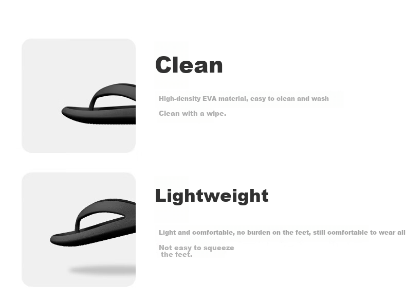 MEXICAN Flip-Flops for Men, Simple Cloud-Shaped Couple's Home Slippers, Non-Slip Beach Sports Outdoor Women's Sandals, Black 38-39 3