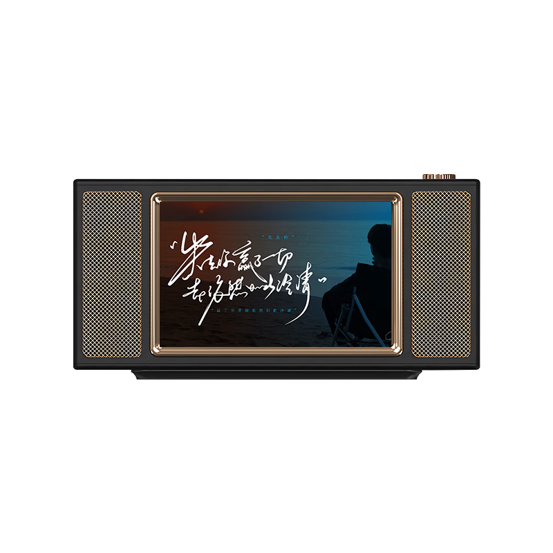 BBS V2 Floating Lyrics Subtitle Speaker, HIFI Sound Quality, Wireless Bluetooth Connection, Desktop Transparent Visualized Internet-Famous Home Speaker, Smart Creative Birthday Gift