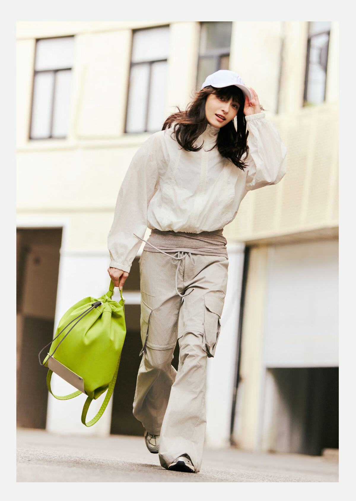 ITO MYCENA Backpack Unisex New Travel Lightweight Fashionable Stylish Small Backpack Light Green 15L 5