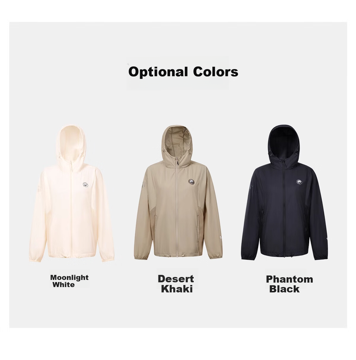 CAMEL Panda Outdoor Original Yarn Sun Protection UPF50+ Short A-Type Hooded Cooling Sun Protection Jacket, Size S 22