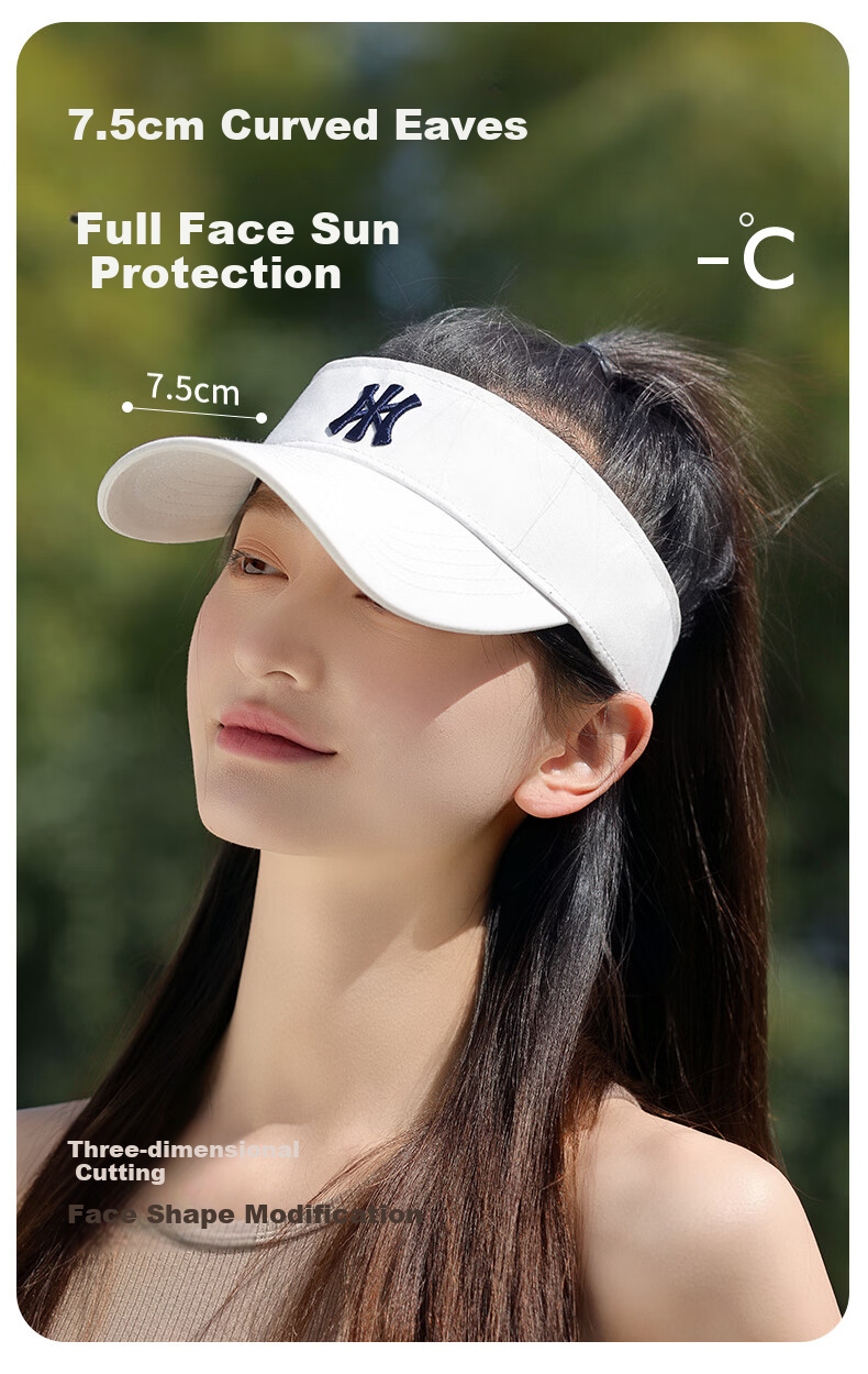 MOERCIAN Sun Visor Baseball Cap for Women, UV Protection Hat, Outdoor Sports Running Breathable Sweat-Absorbing Sunshade Cap 4