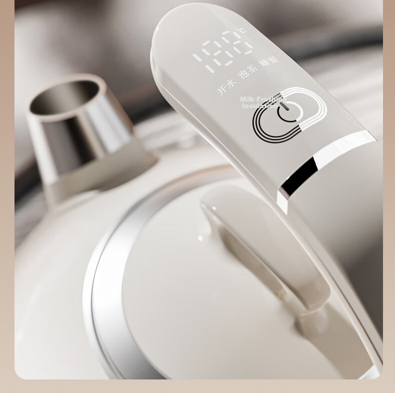 Grelide Kettle, European Retro Style, Insulated 316 Stainless Steel, Electric Kettle, Multi-Temperature Control, Constant Temperature, Scald-Proof, Household Hot Water Kettle, D1215E White 4