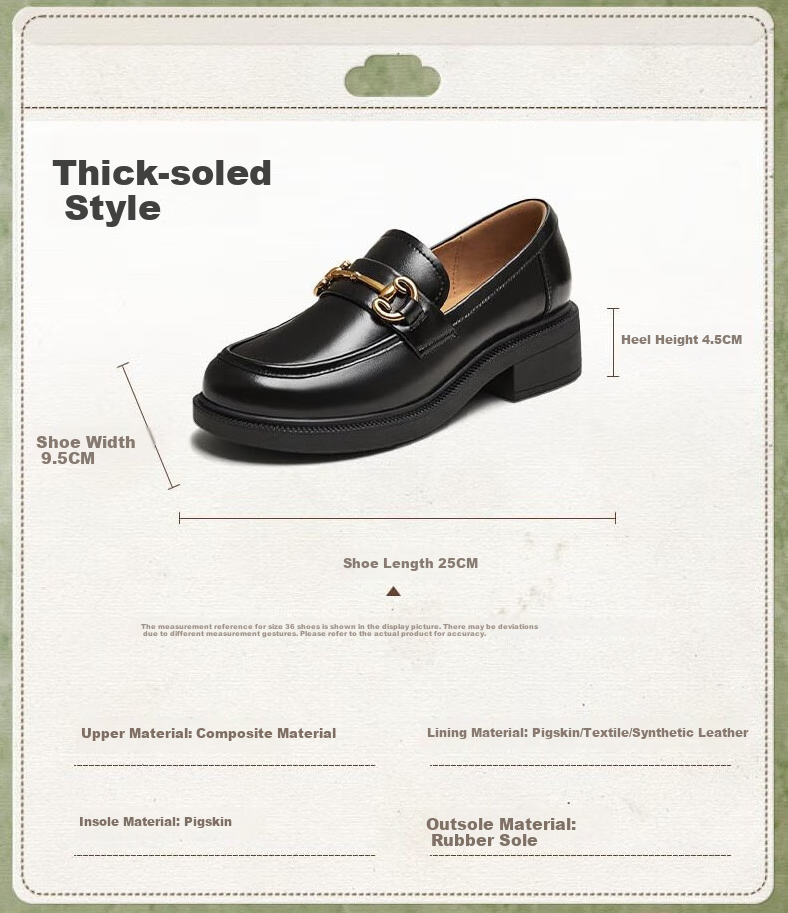 TEENMIX Thick-Soled Loafers, Women's Flats, Same Style As in Shopping Malls, Commuter Leather Shoes 5