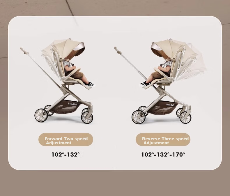 Bebebus Butterfly Stroller Max, Lightweight Foldable Baby Carriage, Reversible Seat And Lie-Flat, Shock-Absorbing, Portable Stroller for Toddlers 15