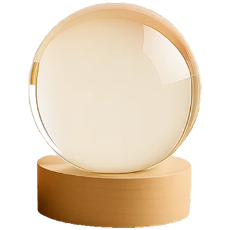 Bin Yue White Crystal Ball Ornament White Artificial Crystal Ball Glass Sphere Living Room Entryway Decoration White 10cm