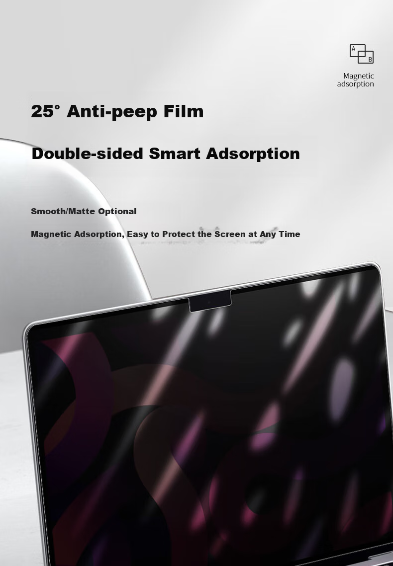Jiasu Apple MacBook Air 13.3-Inch M1 Magnetic Anti-Glare Screen Protector [A2179/A2337], 2020 Model Laptop Detachable Magnetic Privacy Anti-Peeping Film 5