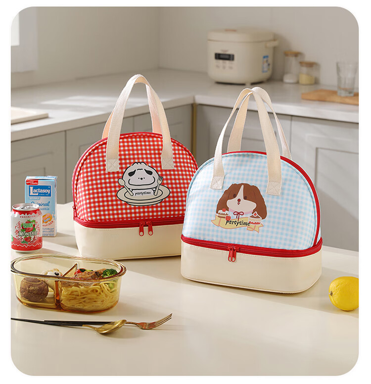 Banzheni Lunch Box Bag, Bento Bag, Food Storage Container, Large Capacity Handheld Bag with Aluminum Foil, Cold/Hot Insulation Bag, Milk Storage Bag, Storage Pouch 1