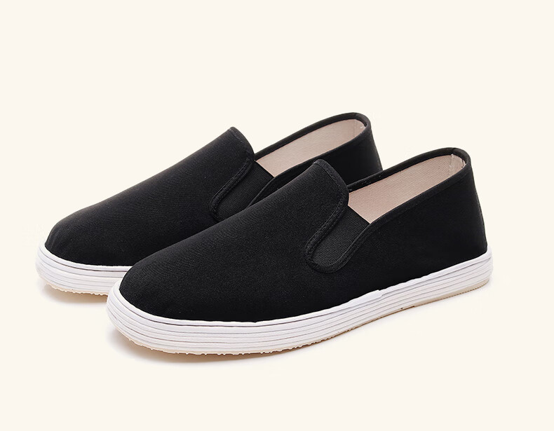 Hengyuanxiang Old Beijing Cloth Shoes Men Spring Summer Breathable Non-slip Work Shoes Black Cloth Shoes Official Flagship Store Black 40 4