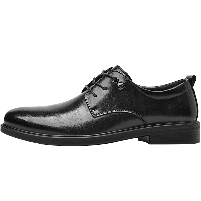 HLA Leather Shoes for Men, Business Casual Spring And Summer Derby Formal Shoes, H135/H171, Brown, Size 44