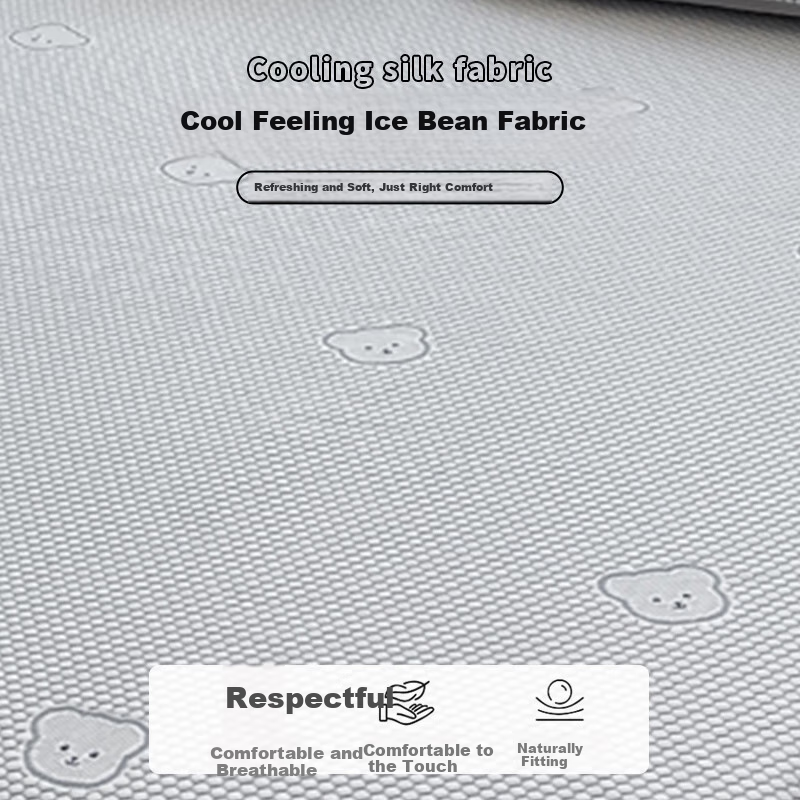 Wuyinliangpin Class A Cooling Ice Silk Duvet Cover Set of Three Pieces, Summer Home Pillowcase Duvet Cover, 150*200cm, Washable