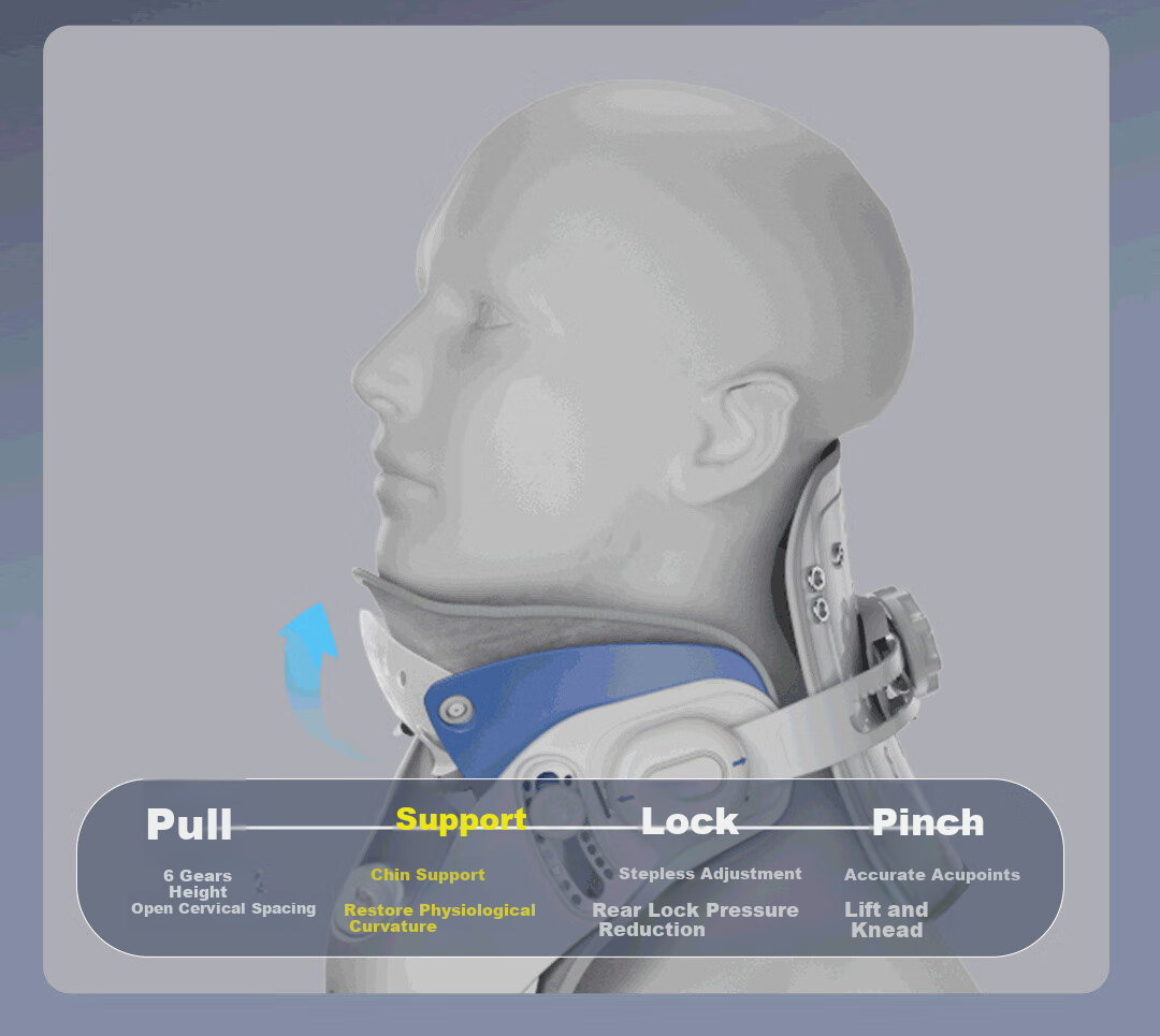 KCOTSON Neck Fixator HC60 Graphene Electric Cervical Heat Therapy Massager, Smart Neck Brace Traction Device, Correction Fixator, Birthday Gift for Parents, Boyfriend, Practical Present 3