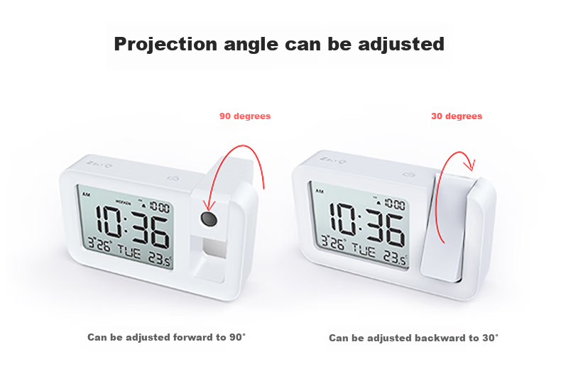 Hense Creative Projection Alarm Clock Bedside Electronic Clock Student-Specific Wake-Up Device Alarm Table Desktop Small Clock HA5235 6