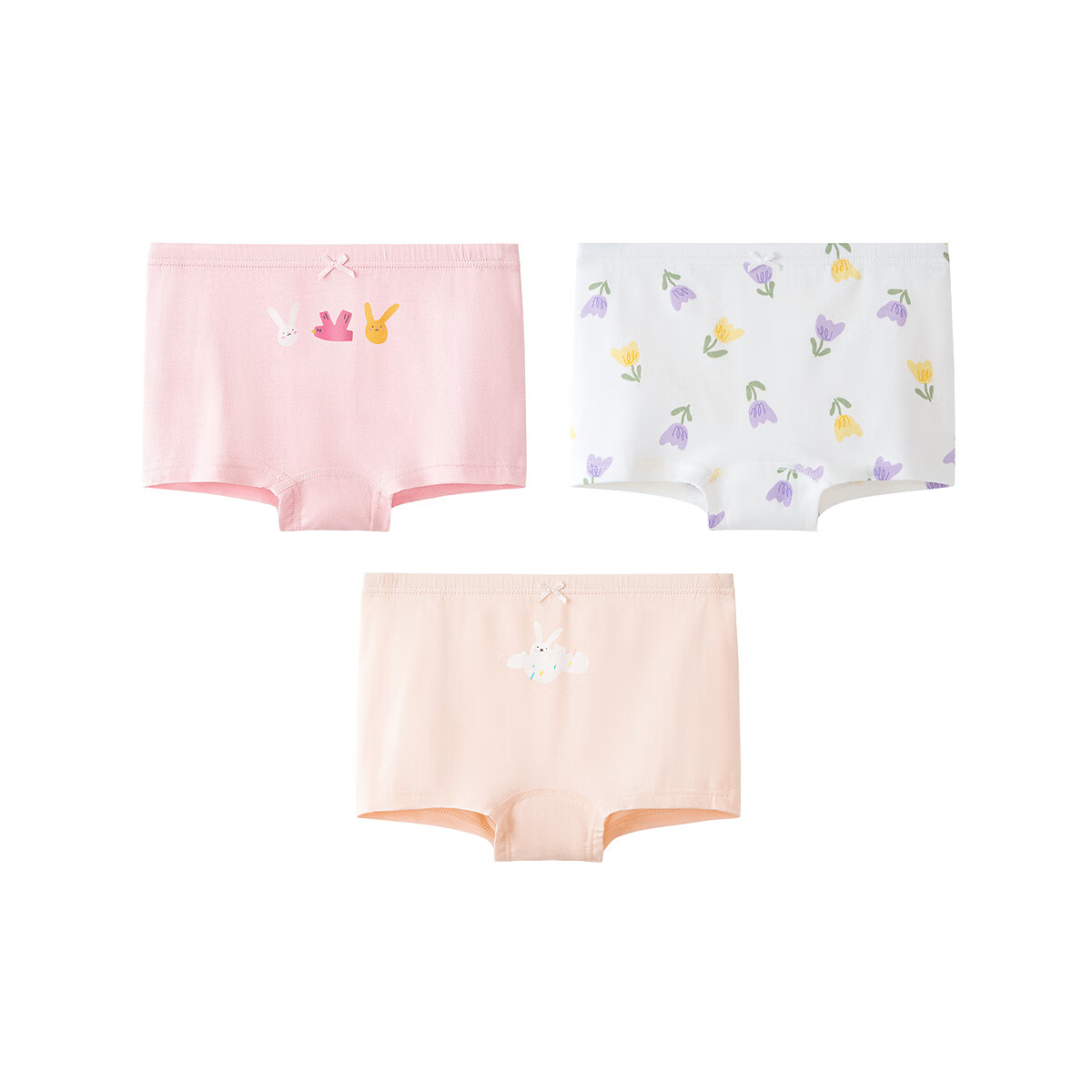 Minibala Girls' Cotton Underwear 3-Pack Toddler Safety Briefs No Pinch Triangle Panties 2025 New Arrival