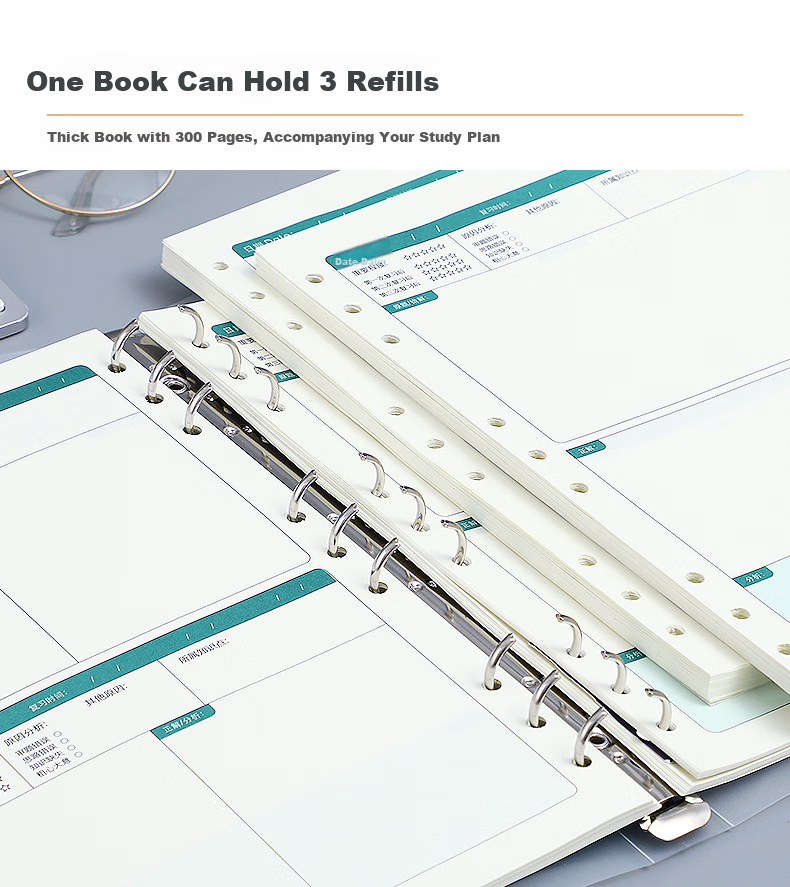 Faramon Detachable Error Correction Notebook for Middle And High School Students, A5 Size, Math Error Collection And Organization Booklet, Simple B5 Thick Version for Postgraduate Entrance Exam And College Students' Error Correctio 3