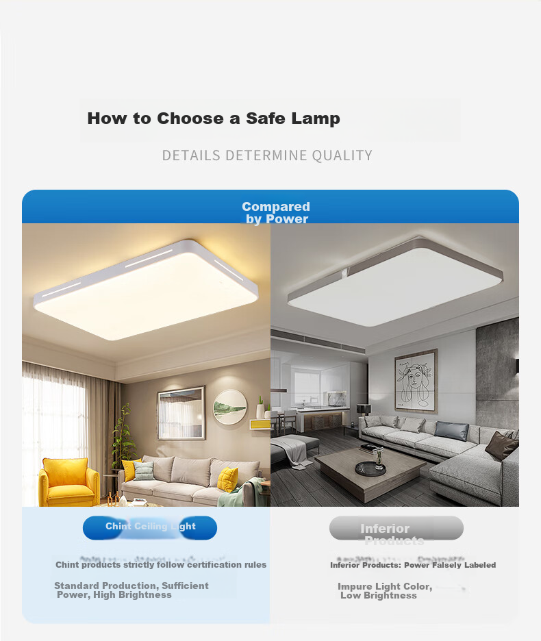 CHNT Ceiling Light, Living Room Main Light, Dimmable, Simple Cream Style LED Bedroom Lighting Set, 108W 3