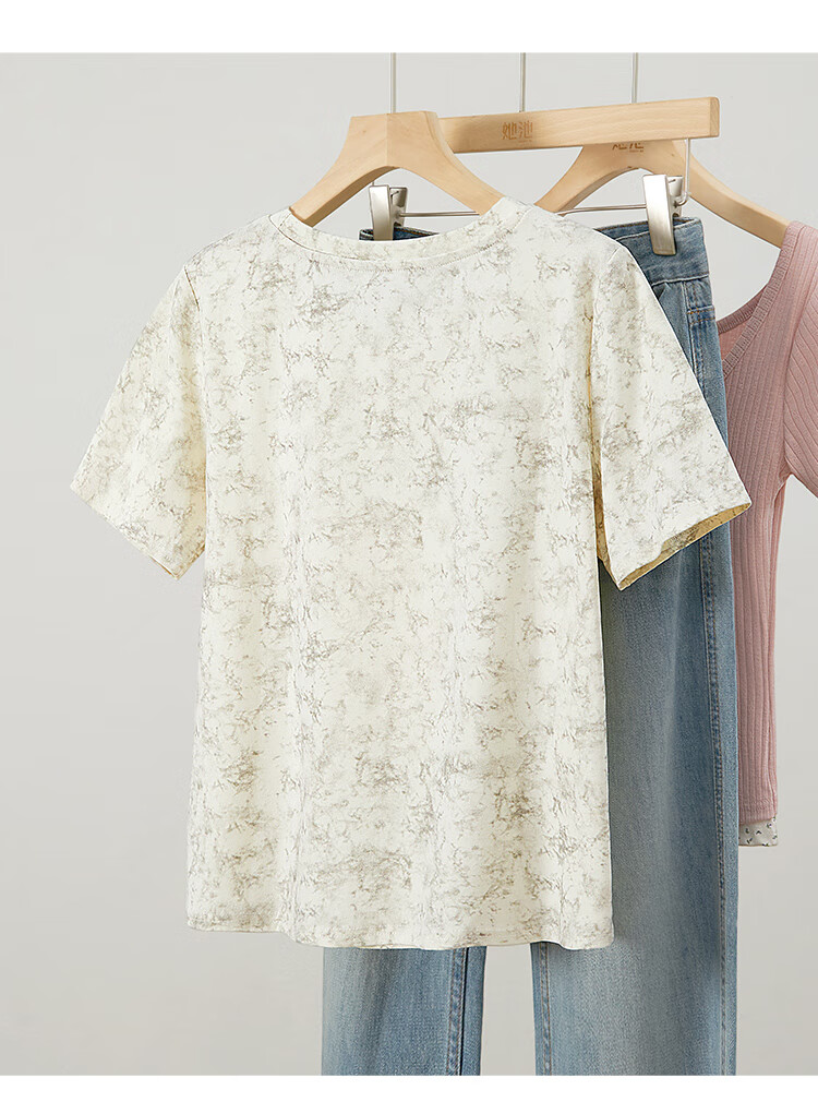 Tachi Short-Sleeve T-Shirt, 2026 Summer New Women's Clothing, Youthful Fun Printed Design, Regular Shoulder Round Neck, Loose Top 7