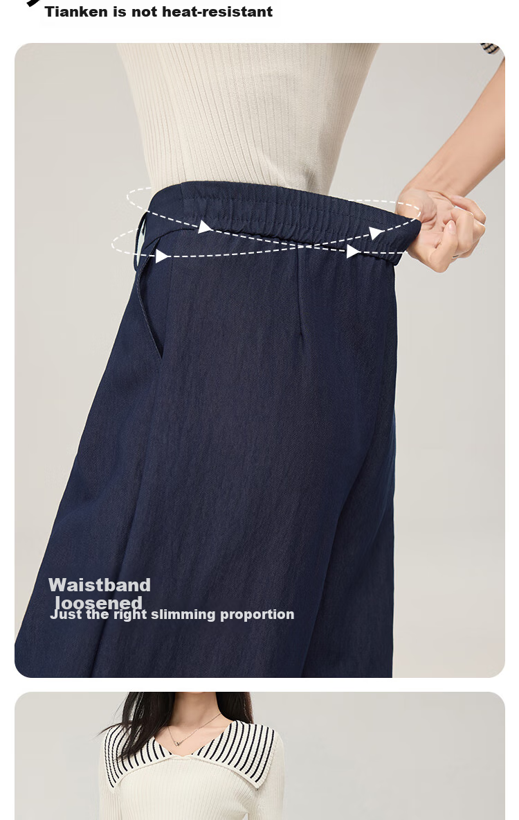 BOPRUIEY Women's High-Waist Casual Pants 2025 Autumn New Straight-Leg Loose Versatile Premium Draped Wide-Leg Trousers 3