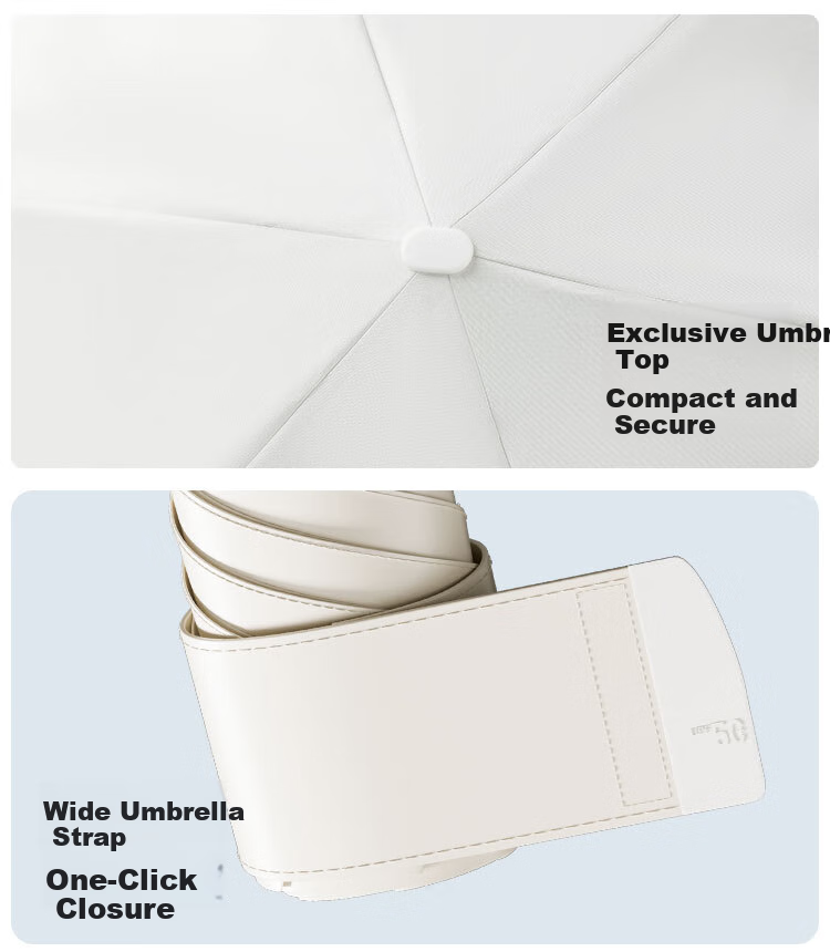 Tianwei Umbrella, Sun Protection Parasol, UV-Resistant, Dual-Use for Sun And Rain, Foldable, Portable, Compact Capsule Umbrella, UPF50+, Sunshade 16