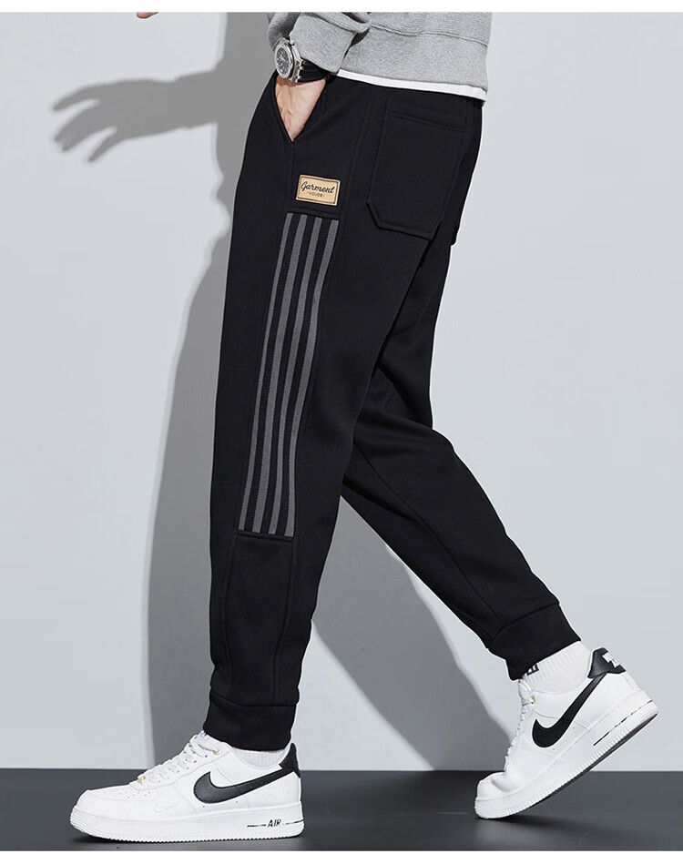 JEEP SPIRIT Men's Casual Pants, Loose-Fitting Trendy Sweatpants with Elastic Cuffs for Autumn And Winter 7