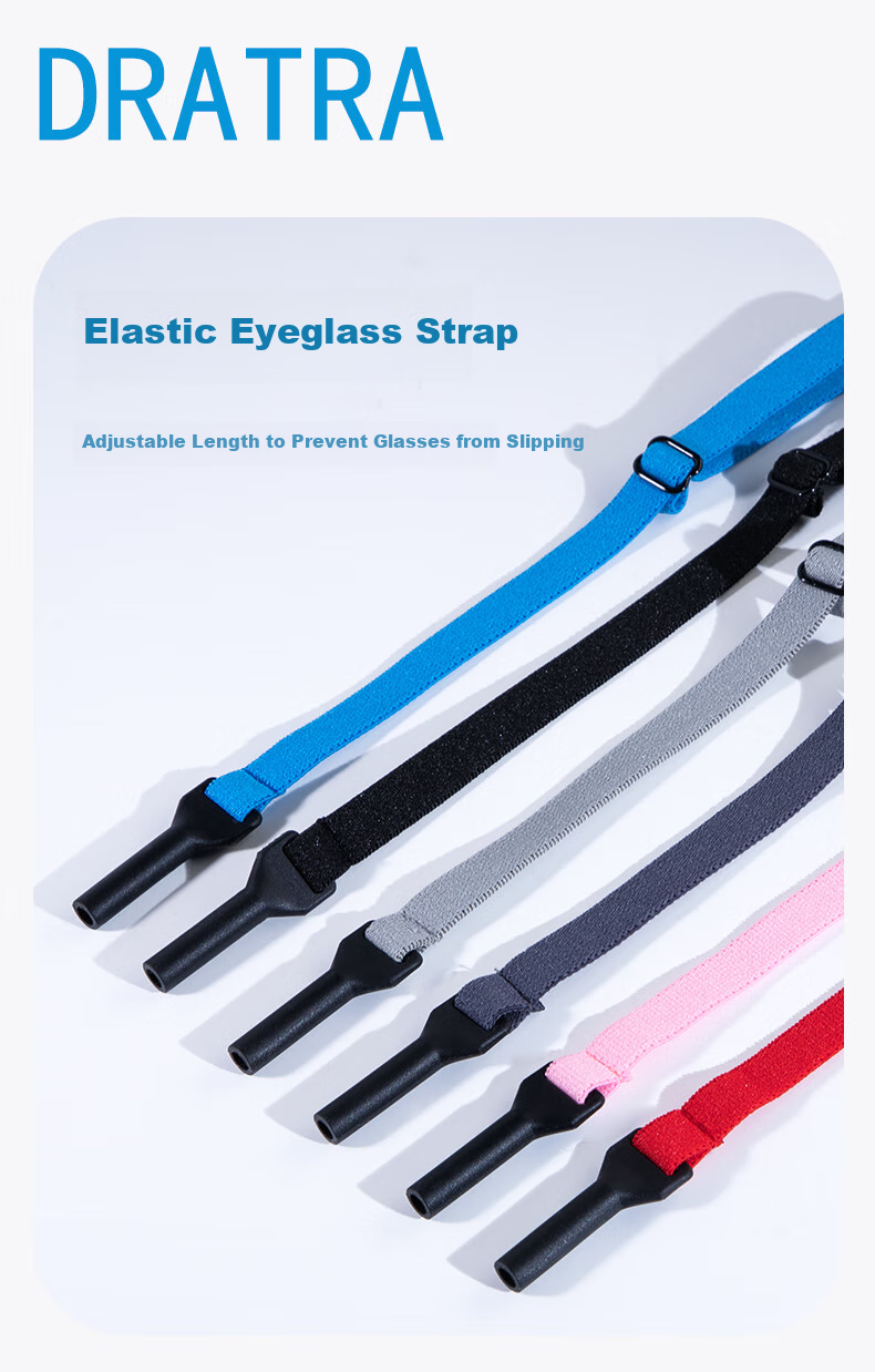 DRATRA Glasses Anti-Slip Cord, Silicone Hanging Chain, Elastic Rope, Adult Fixed Temple Anti-Slip, Anti-Fall, Anti-Drop, Colorful, Fashionable 1