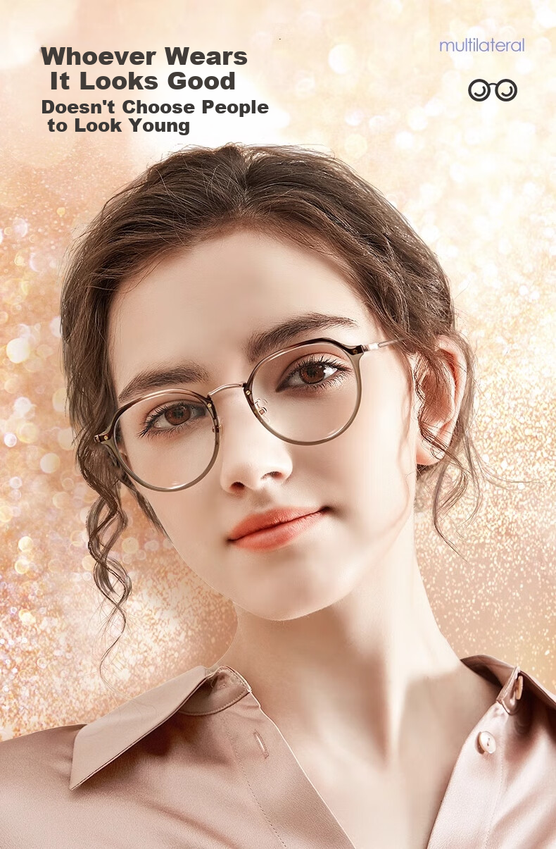 Chuangguo Imported Reading Glasses for Women, High-Definition Anti-Blue Light Genuine Product with Automatic Zoom, Dual-Use for Far And Near Vision, High-End Brand All-I 1