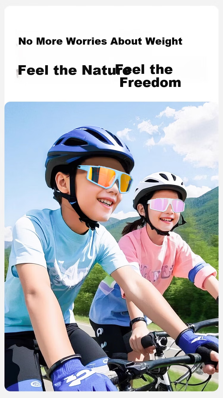Angelamiao Children's Cycling Sunglasses for Boys And Girls, UV Protection Sunglasses for Sports, Running, Hiking, Protective Eyewear for School 7