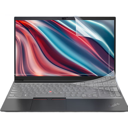 JPLAYER Keyboard And Screen Protector Set for Lenovo ThinkPad E15/P15V/E590/580/T580/590 Laptops, Easy to Apply, Anti-Scratch, for 15.6-Inch Scree