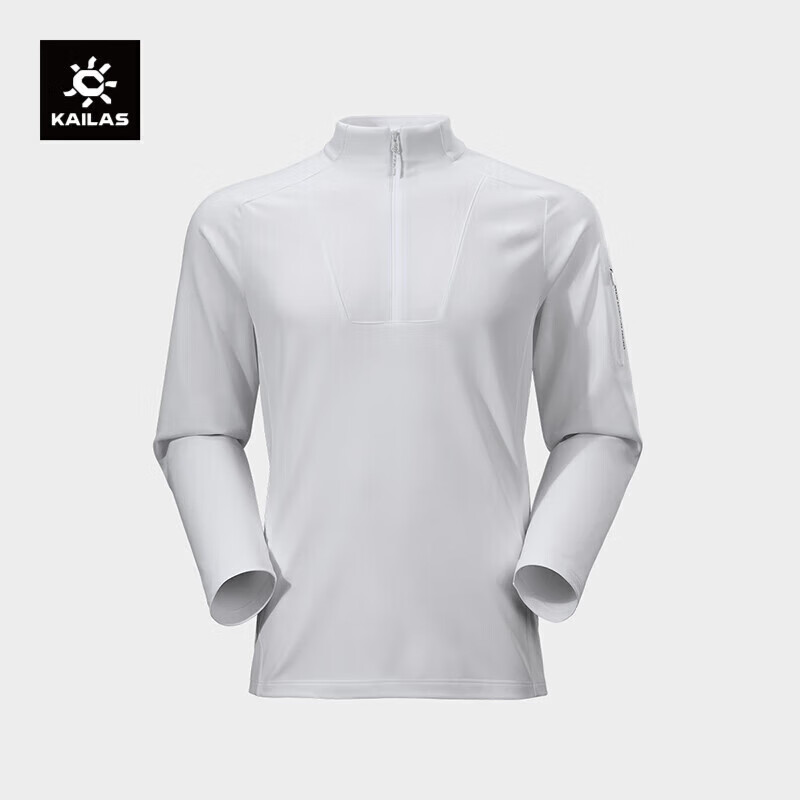 KAILAS Semi-Open Functional T-Shirt for Men, Spring And Summer Outdoor Hiking Sports Breathable Quick-Dry Long Sleeve