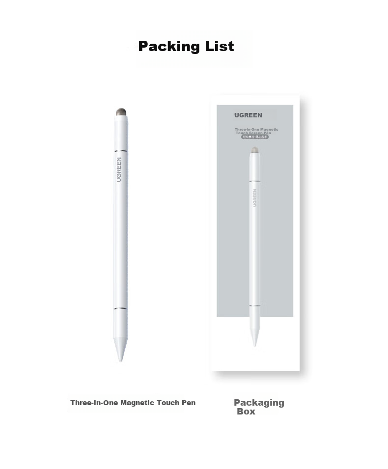 UGREEN [Free Shipping] Capacitive Stylus Touchscreen Pen Writing Pen Tablet Pen Universal Magnetic for Phones Compatible with IPad Huawei Apple Xiaomi Android Honor Switch 27