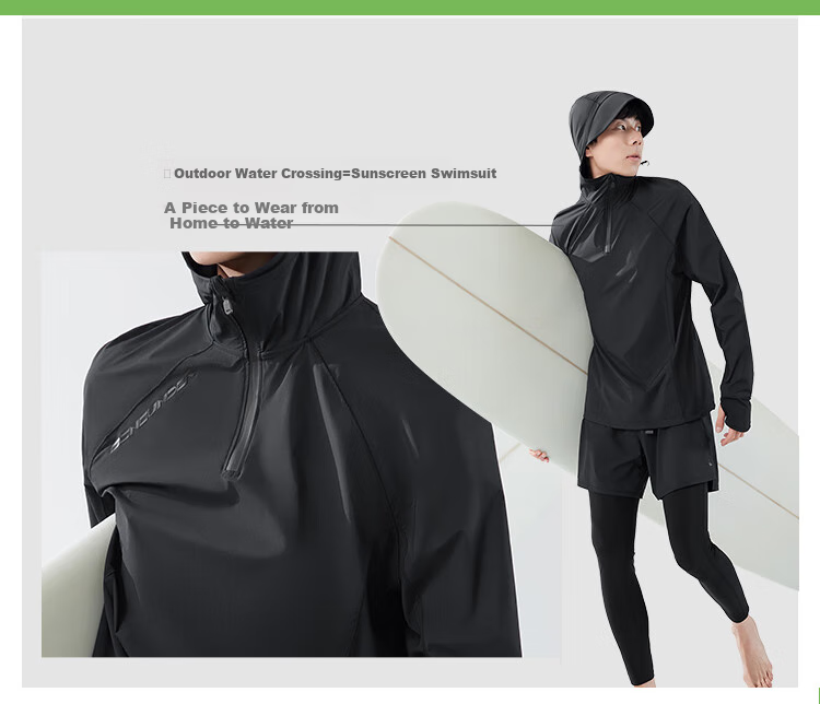 Beneunder Men's Sun Protection Quick-Dry Swimwear, Outdoor Swimming Wading Top, Loose And Breathable WR086 5