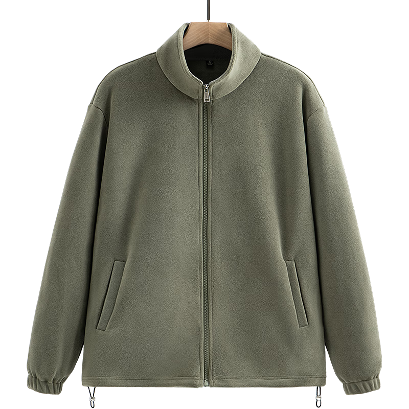 FIRS Heavyweight Thickened Autumn Winter Premium Polar Fleece Jacket Men Stand Collar Double-Sided Warm Business Casual Coat