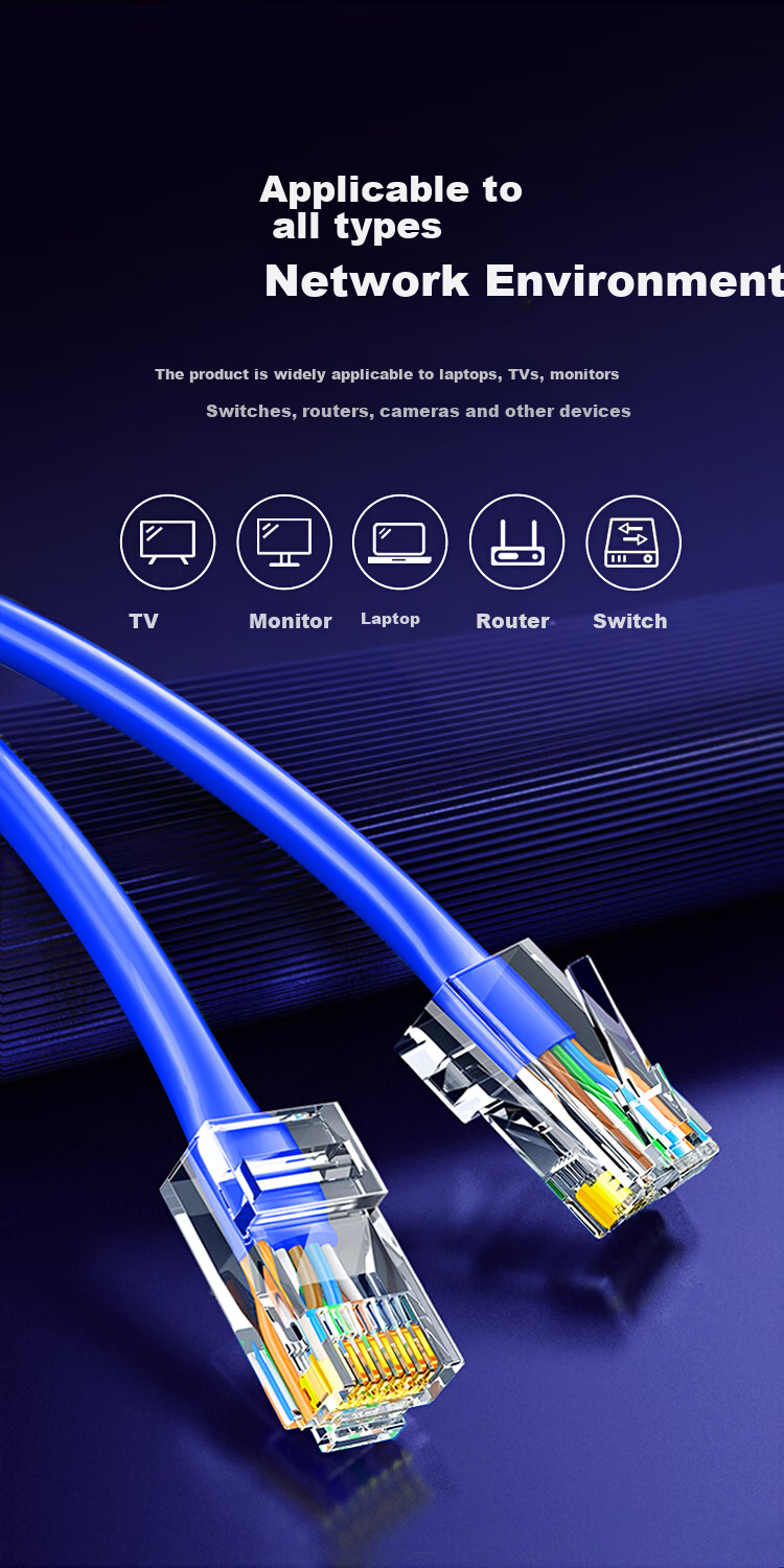 BIAZE WX56-305m Pure Copper National Standard Category 6 Gigabit Ethernet Cable, Pure Copper CAT6 Gigabit Unshielded Cable, Home Network Wiring And Surveillance Box Cable, 305 Meters Full Box of Cable 8