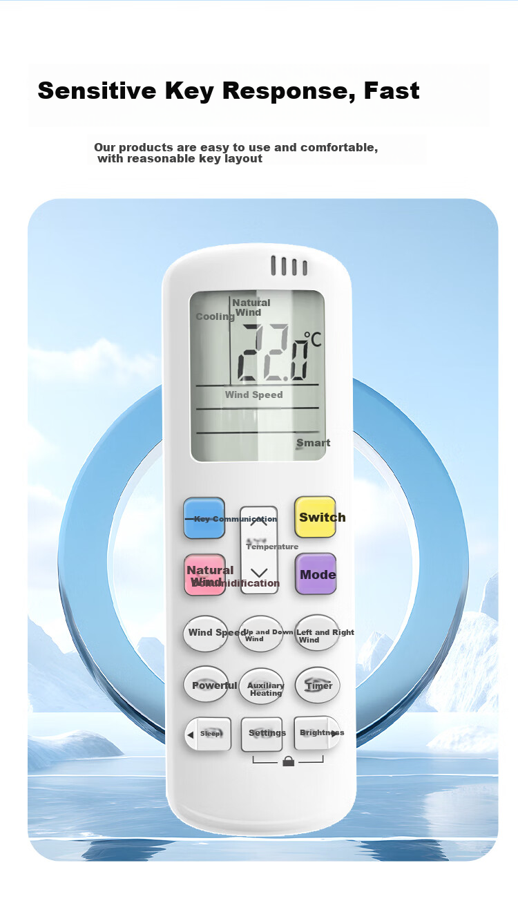 Jinying Compatible Remote Control for Hisense, Kelon Air Conditioners, Wall-Mounted Units, Central Air Conditioning, Wall-Mounted And Floor-Standing Units, Universal Remote Control Panel for Hisense Air Conditioners 1