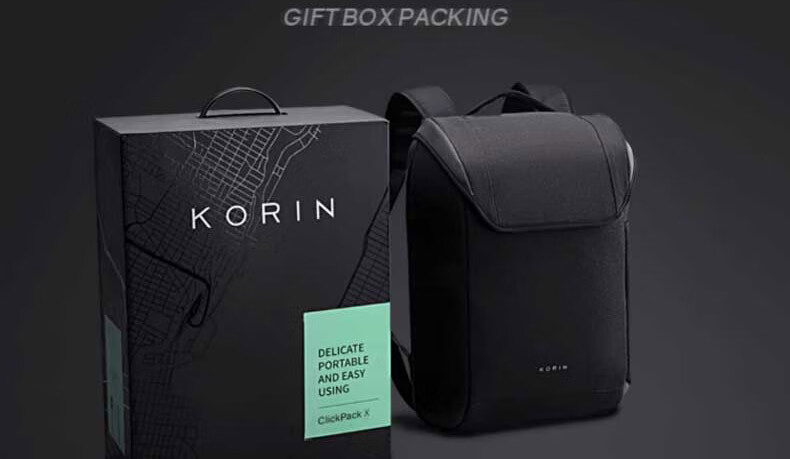 KORIN Anti-Cut Laptop Backpack, Large Capacity, Lightweight for Travel And Commuting, Notebook Backpack for Men, Black, Model K7 1