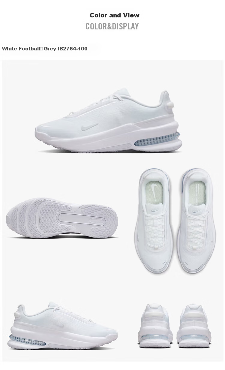 NIKE Women's Casual Shoes, AIR ZOOM UPTURN Sneakers, IB2764-100 White, Size 36.5 4