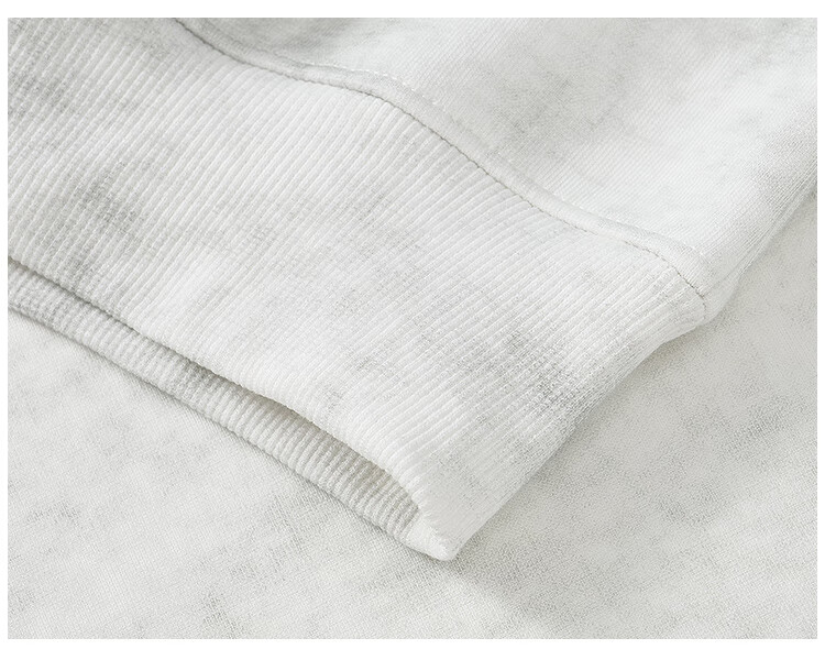 VUUG Tie-Dye Distressed Hoodie Men Spring Autumn Loose Fit American Style Fleece Lined High Street Base Shirt 2XL White Fleece Lined 13