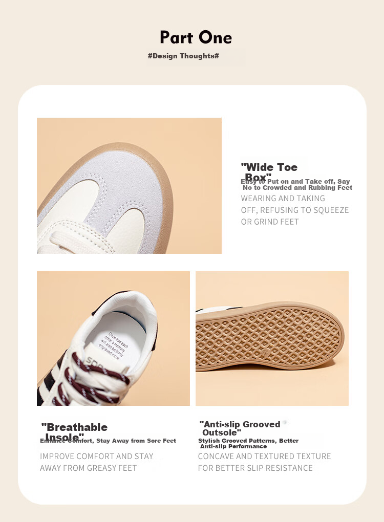 La Chapelle Women's Shoes, Thick-Soled Casual Shoes for Women, Versatile Lightweight Sneakers, Beige, Size 39 1