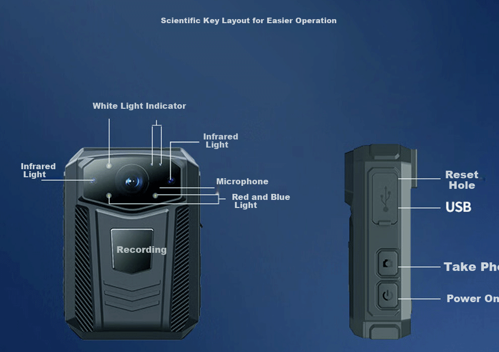 Falu Law Enforcement Body Camera, 4K High-Definition Night Vision, Chest-Mounted Work Recorder, Portable Recording Device DSJ-F6 22