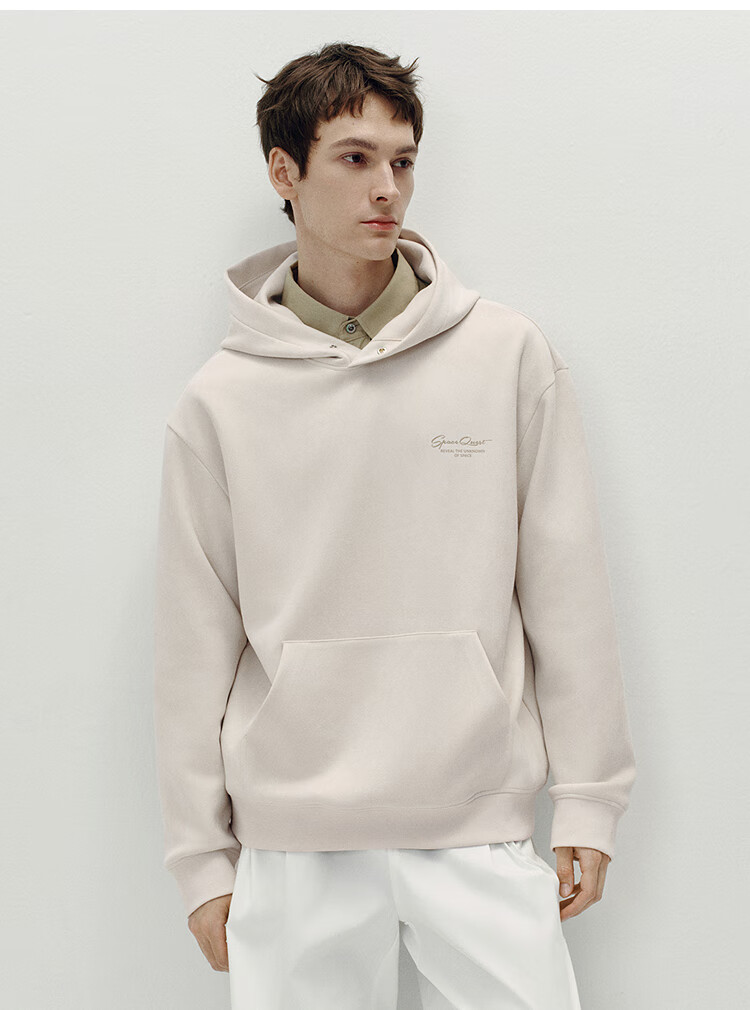 Semir [Mall Same Style] Men's Hooded Sweatshirt Suede-Like Velvet Autumn 2025 Printed Embroidered Top 101525116101 4