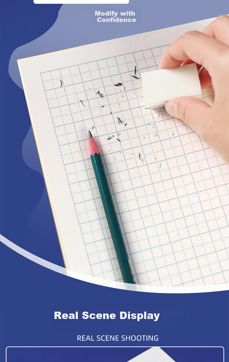 M&G 22K Composition Notebook, 20 Pages, 16 Lines, 16 Grids, Beijing Student Exercise Book, Kraft Paper Soft Cover, Beige Eye-Friendly Iron Stapled Standard Edition APYL9V95-5 Book 9