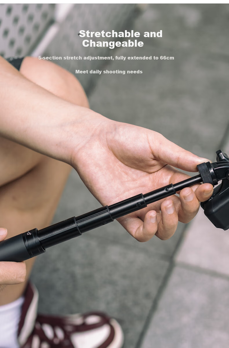 SUREWO Compatible with DJI Osmo Pocket 3 Selfie Stick, Remote Control for Pocket Camera Accessories, Large Screen Viewing Handheld Extension Pole Stand 3