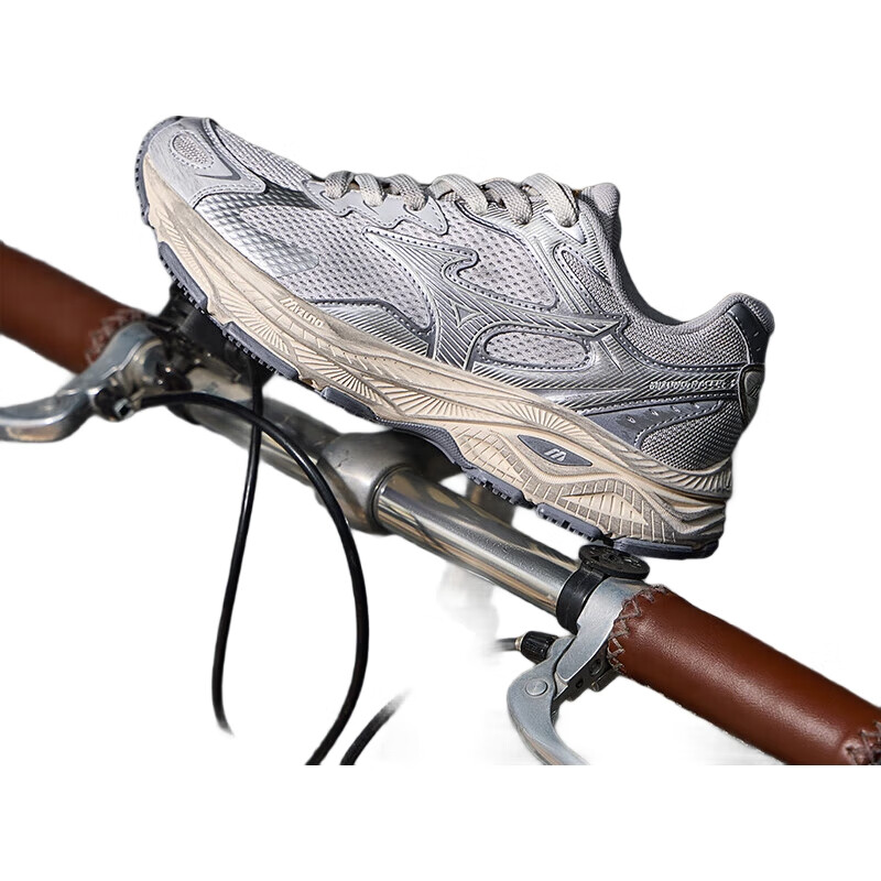 Мужские и женские спортивные кроссовки Mizuno RACER S 18, для бега, амортизирующие, дышащие, размер 42, серебристый