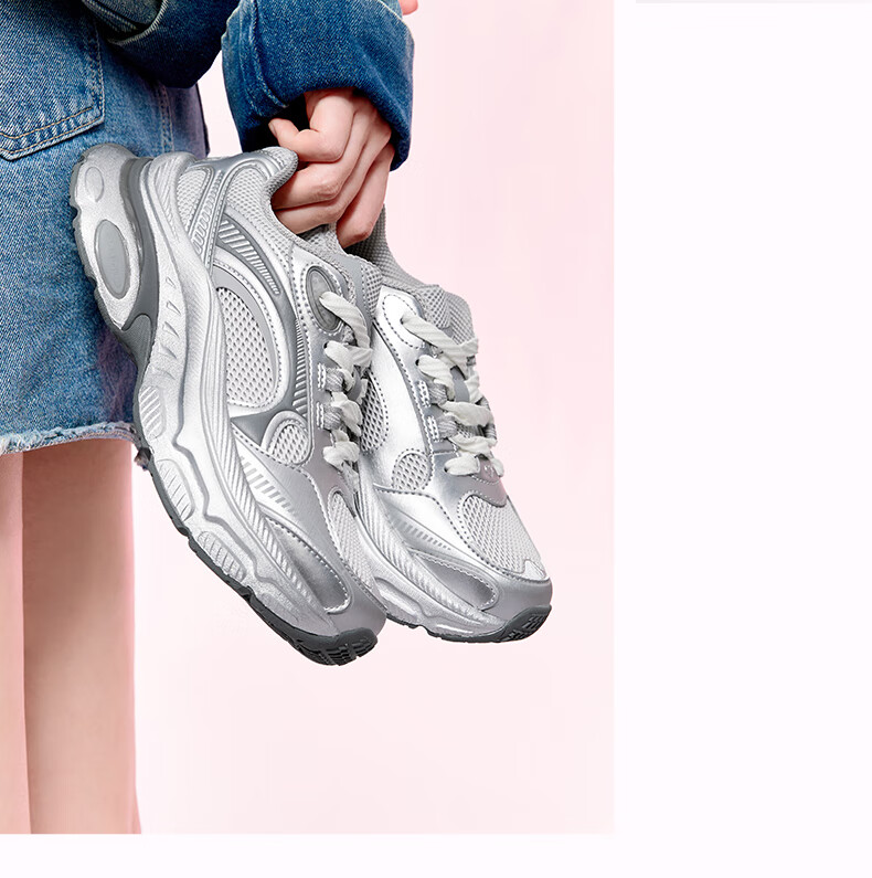 361° Women's Athletic Shoes Heart Design Autumn Mesh Thick Sole Retro Casual Platform Dad Sneakers 682536760-1 16